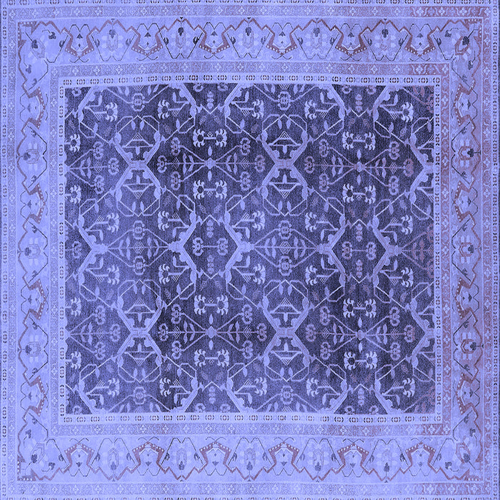 Square Oriental Blue Traditional Rug, urb525blu