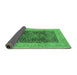 Sideview of Oriental Emerald Green Traditional Rug, urb525emgrn