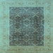 Square Oriental Light Blue Traditional Rug, urb525lblu