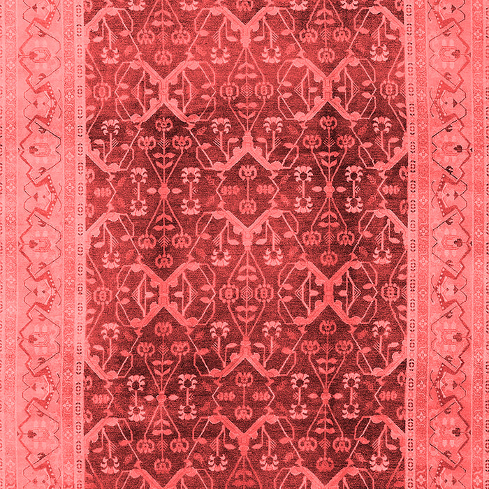 Machine Washable Oriental Red Traditional Rug, wshurb525red