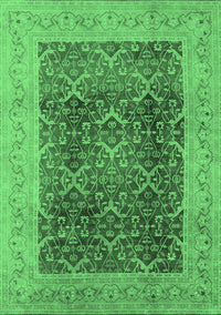 Oriental Emerald Green Traditional Rug, urb525emgrn