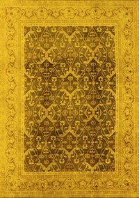 Oriental Yellow Traditional Rug, urb525yw