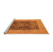 Sideview of Machine Washable Oriental Orange Traditional Area Rugs, wshurb525org