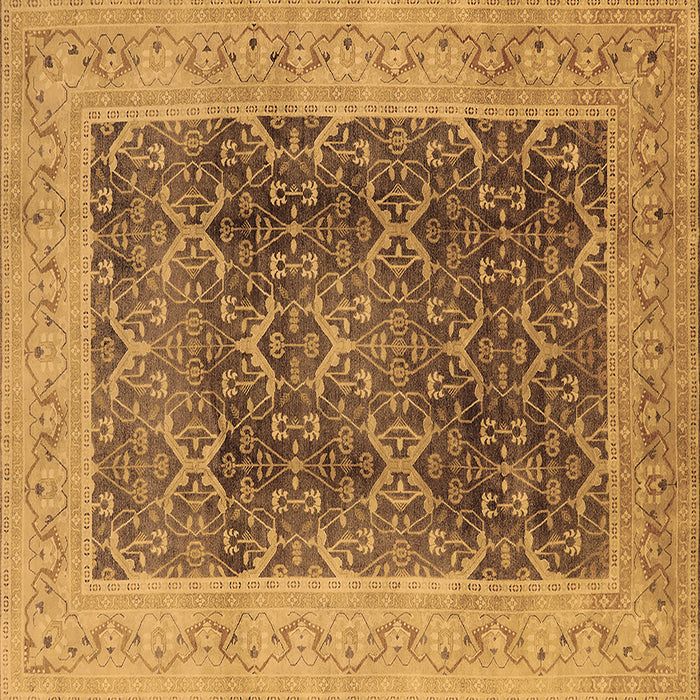 Square Oriental Brown Traditional Rug, urb525brn