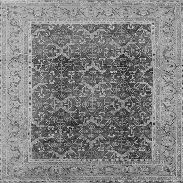 Square Oriental Gray Traditional Rug, urb525gry