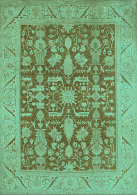 Oriental Turquoise Traditional Rug, urb526turq