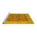 Sideview of Machine Washable Oriental Yellow Traditional Rug, wshurb526yw