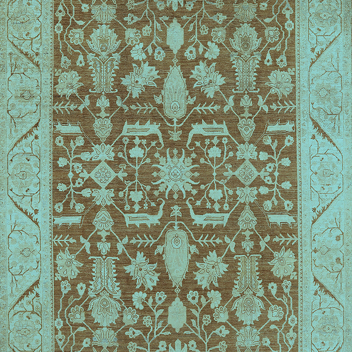 Oriental Light Blue Traditional Rug, urb526lblu
