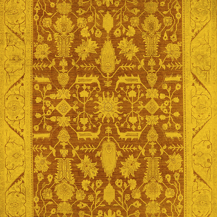 Oriental Yellow Traditional Rug, urb526yw