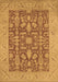 Machine Washable Oriental Brown Traditional Rug, wshurb526brn