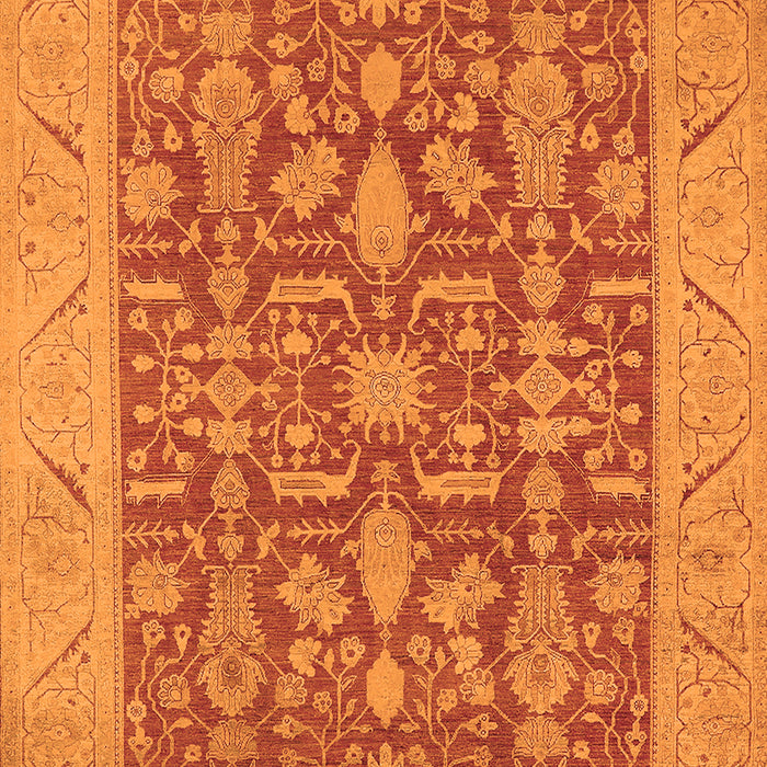 Machine Washable Oriental Orange Traditional Area Rugs, wshurb526org