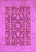 Machine Washable Oriental Purple Traditional Area Rugs, wshurb526pur