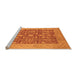 Sideview of Machine Washable Oriental Orange Traditional Area Rugs, wshurb526org