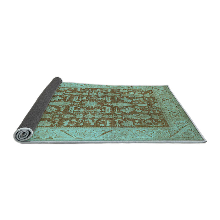 Sideview of Oriental Light Blue Traditional Rug, urb526lblu