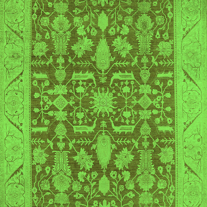 Oriental Green Traditional Rug, urb526grn