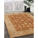 Machine Washable Industrial Modern Orange Red Orange Rug in a Family Room, wshurb526