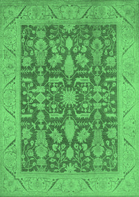 Oriental Emerald Green Traditional Rug, urb526emgrn