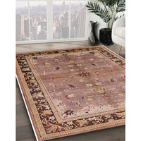 Mid-Century Modern Tangerine Pink Oriental Rug, urb527