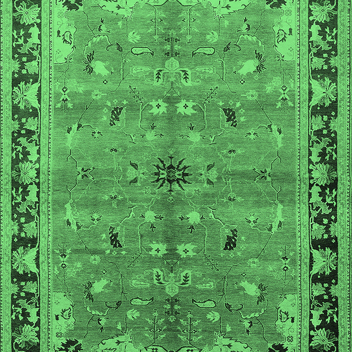 Oriental Emerald Green Traditional Rug, urb527emgrn