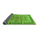 Sideview of Oriental Green Traditional Rug, urb527grn