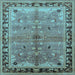 Square Oriental Light Blue Traditional Rug, urb527lblu