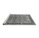 Sideview of Machine Washable Oriental Gray Traditional Rug, wshurb527gry