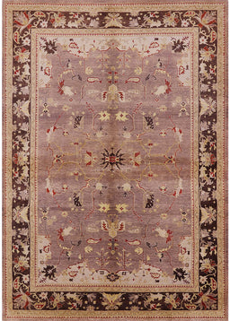 Mid-Century Modern Tangerine Pink Oriental Rug, urb527