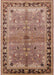 Mid-Century Modern Tangerine Pink Oriental Rug, urb527