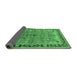 Sideview of Oriental Emerald Green Traditional Rug, urb527emgrn