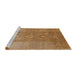 Sideview of Machine Washable Industrial Modern Brown Sand Brown Rug, wshurb528