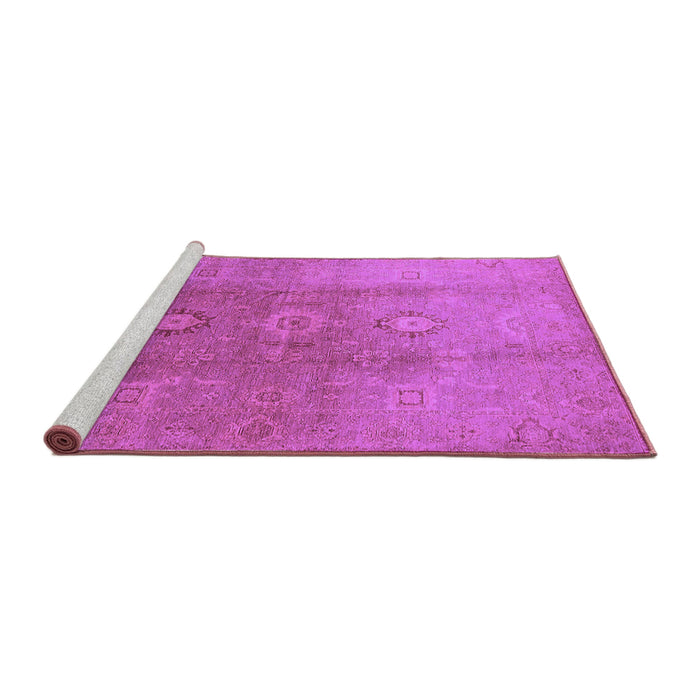 Sideview of Machine Washable Oriental Purple Traditional Area Rugs, wshurb528pur