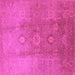 Square Oriental Pink Traditional Rug, urb528pnk