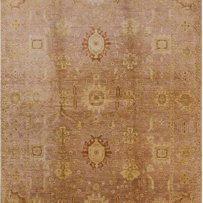 Mid-Century Modern Brown Sand Brown Oriental Rug, urb528