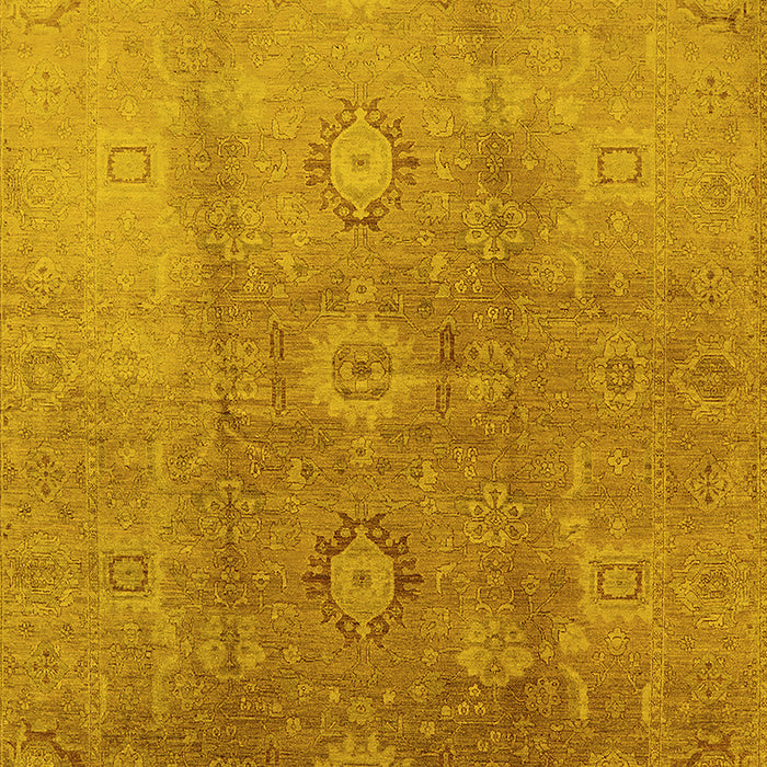 Oriental Yellow Traditional Rug, urb528yw