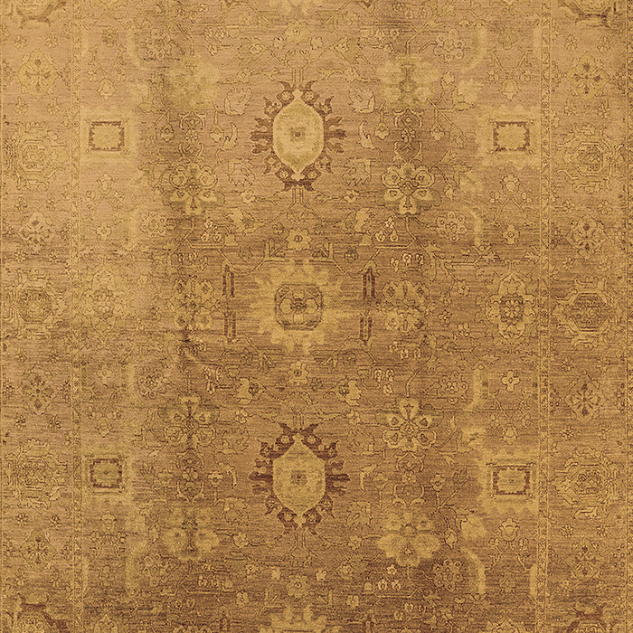 Machine Washable Oriental Brown Traditional Rug, wshurb528brn