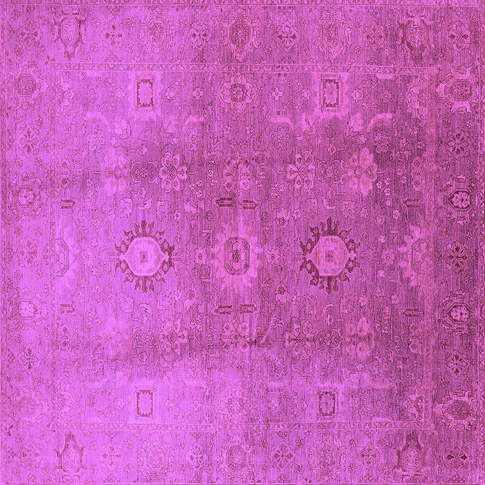 Square Oriental Purple Traditional Rug, urb528pur