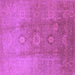 Square Oriental Purple Traditional Rug, urb528pur