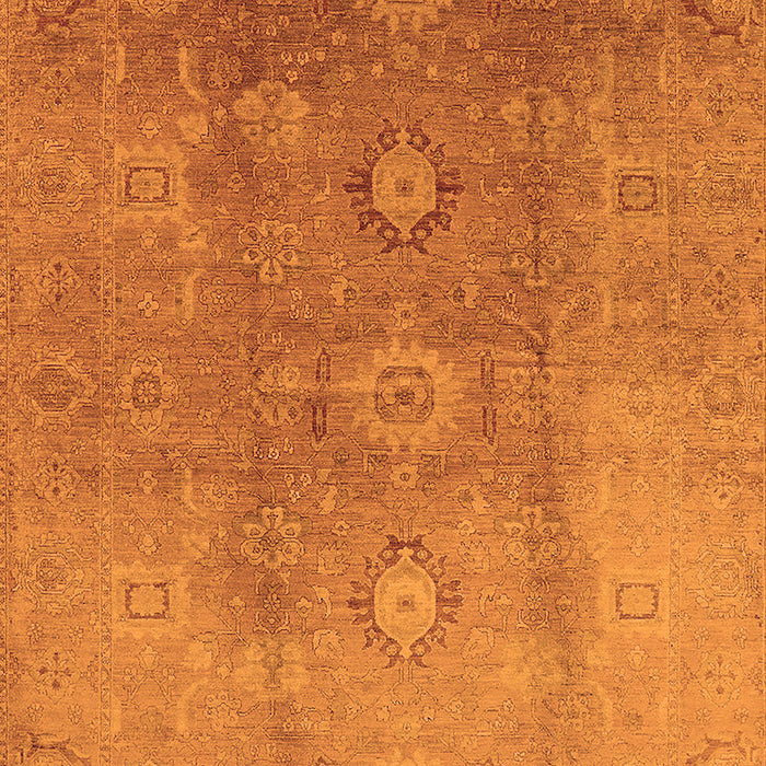 Machine Washable Oriental Orange Traditional Area Rugs, wshurb528org