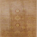 Square Mid-Century Modern Brown Sand Brown Oriental Rug, urb528