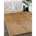Machine Washable Industrial Modern Brown Sand Brown Rug in a Family Room, wshurb528