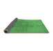 Sideview of Oriental Emerald Green Traditional Rug, urb528emgrn