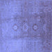 Square Oriental Blue Traditional Rug, urb528blu