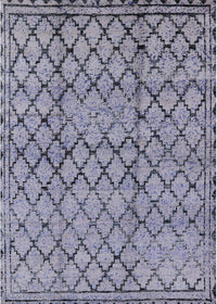 Machine Washable Industrial Modern Grape Purple Rug, wshurb529