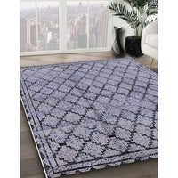 Mid-Century Modern Purple Solid Rug, urb529