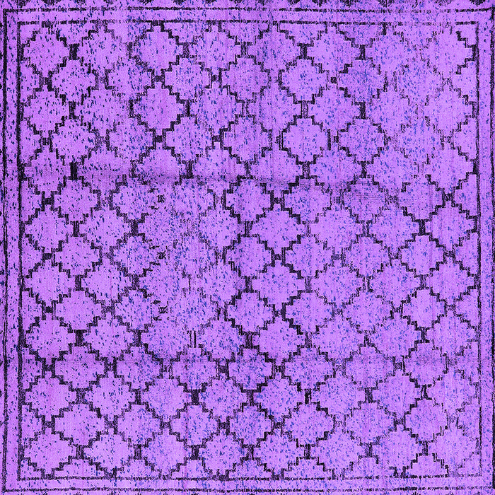 Square Machine Washable Solid Purple Modern Area Rugs, wshurb529pur