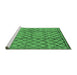 Sideview of Machine Washable Solid Emerald Green Modern Area Rugs, wshurb529emgrn
