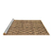 Sideview of Machine Washable Solid Brown Modern Rug, wshurb529brn