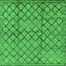 Square Solid Green Modern Rug, urb529grn