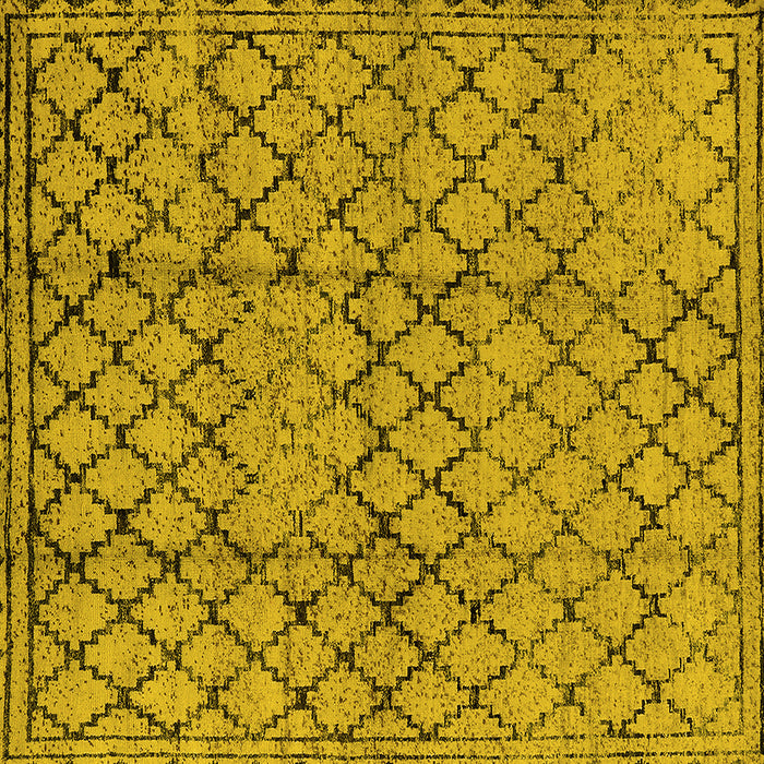 Square Solid Yellow Modern Rug, urb529yw