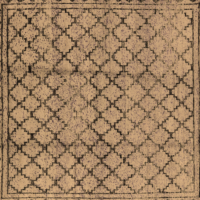 Square Machine Washable Solid Brown Modern Rug, wshurb529brn